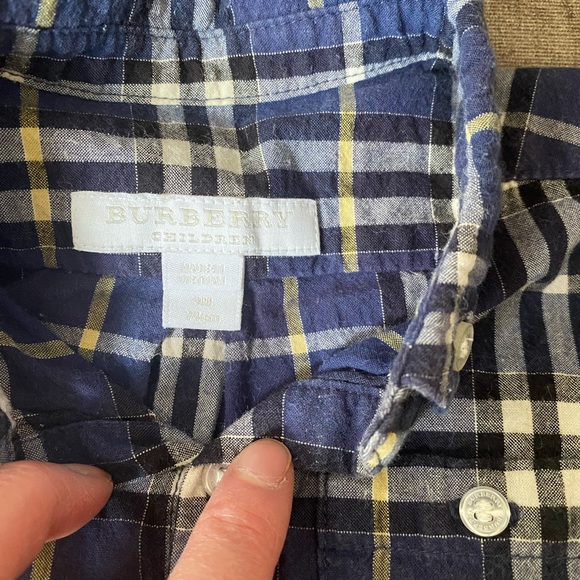 Burberry short sleeve shirt, 9mth - Picture 3 of 5